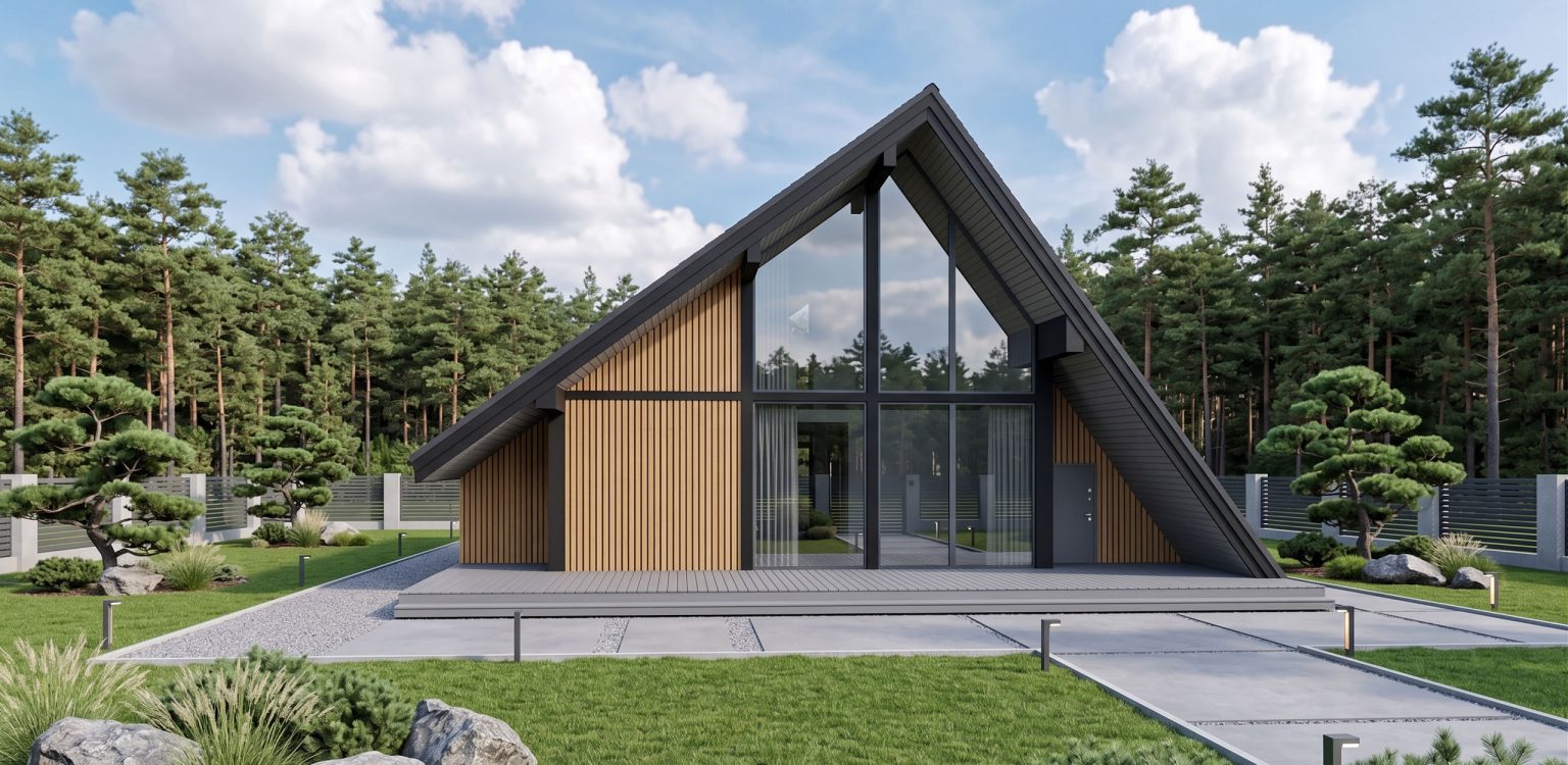 Проект в стиле фахверк A-frame